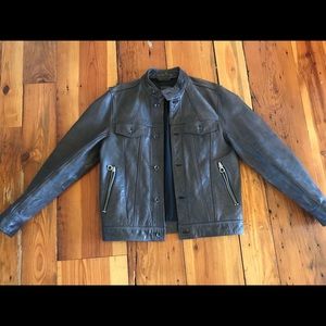 Gap leather motorcycle jacket